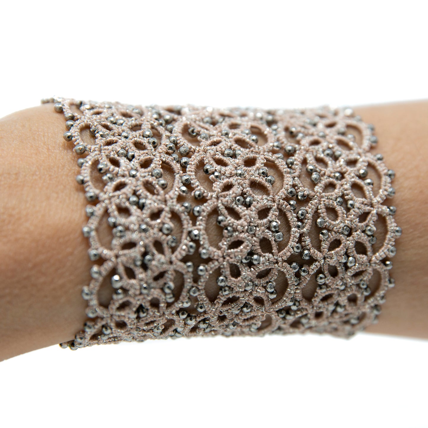 Anastasia lace bracelet, nude gold