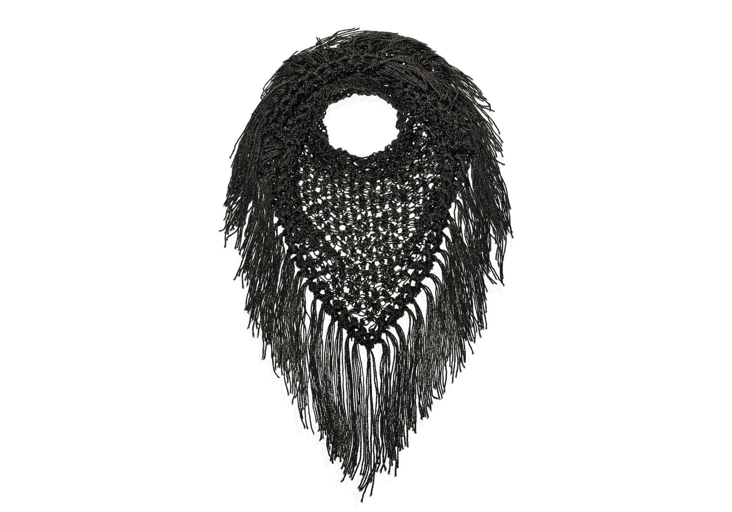 Hand-crocheted scarf/neck accessory black