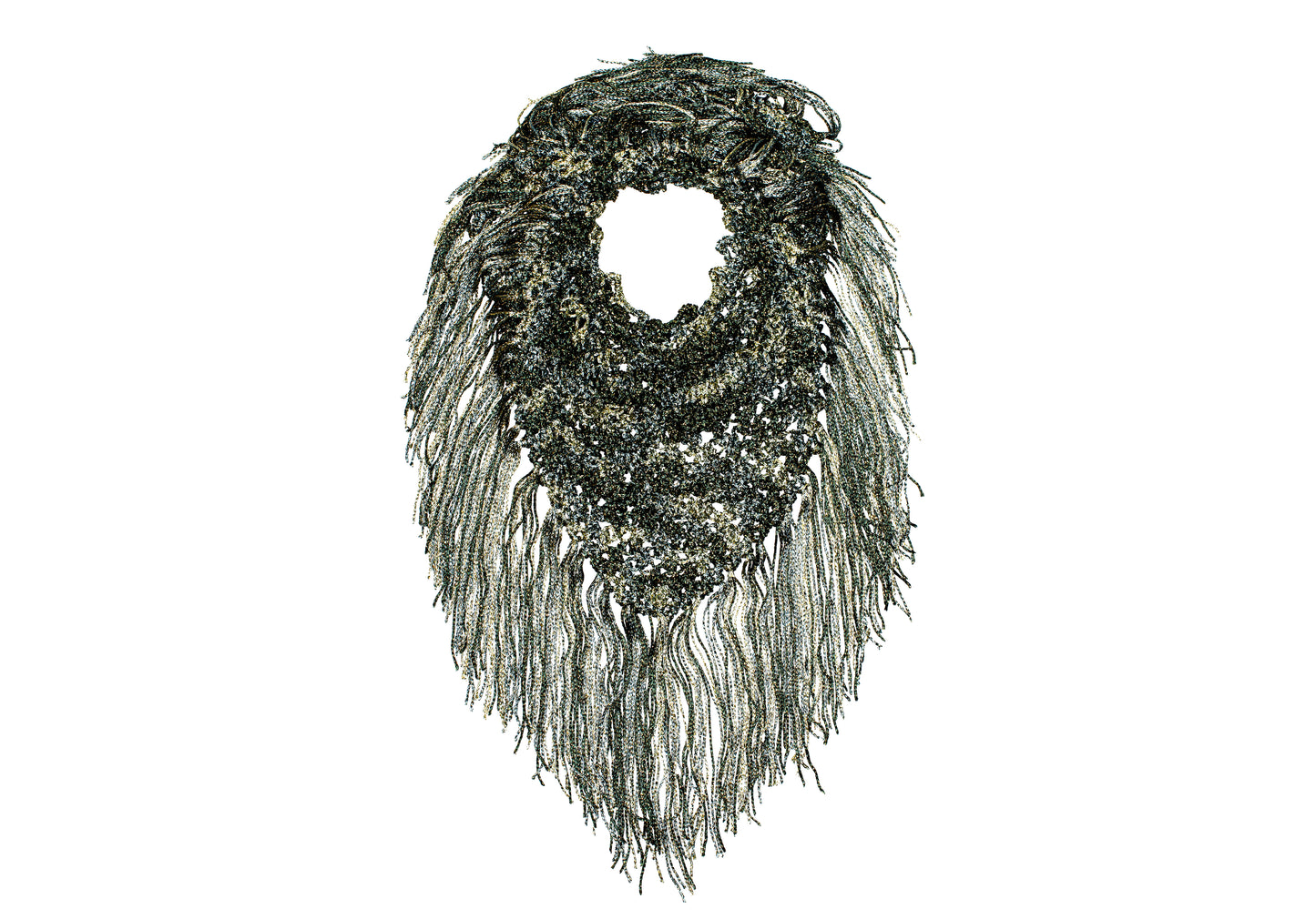 Scarf/neck accessory, olive green gold