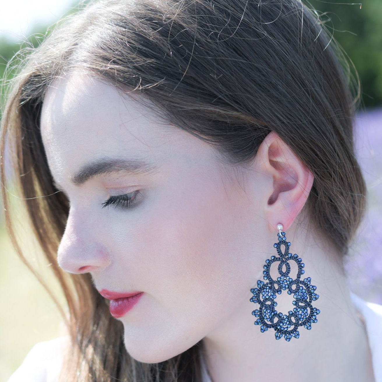 Agatha lace earrings, gold