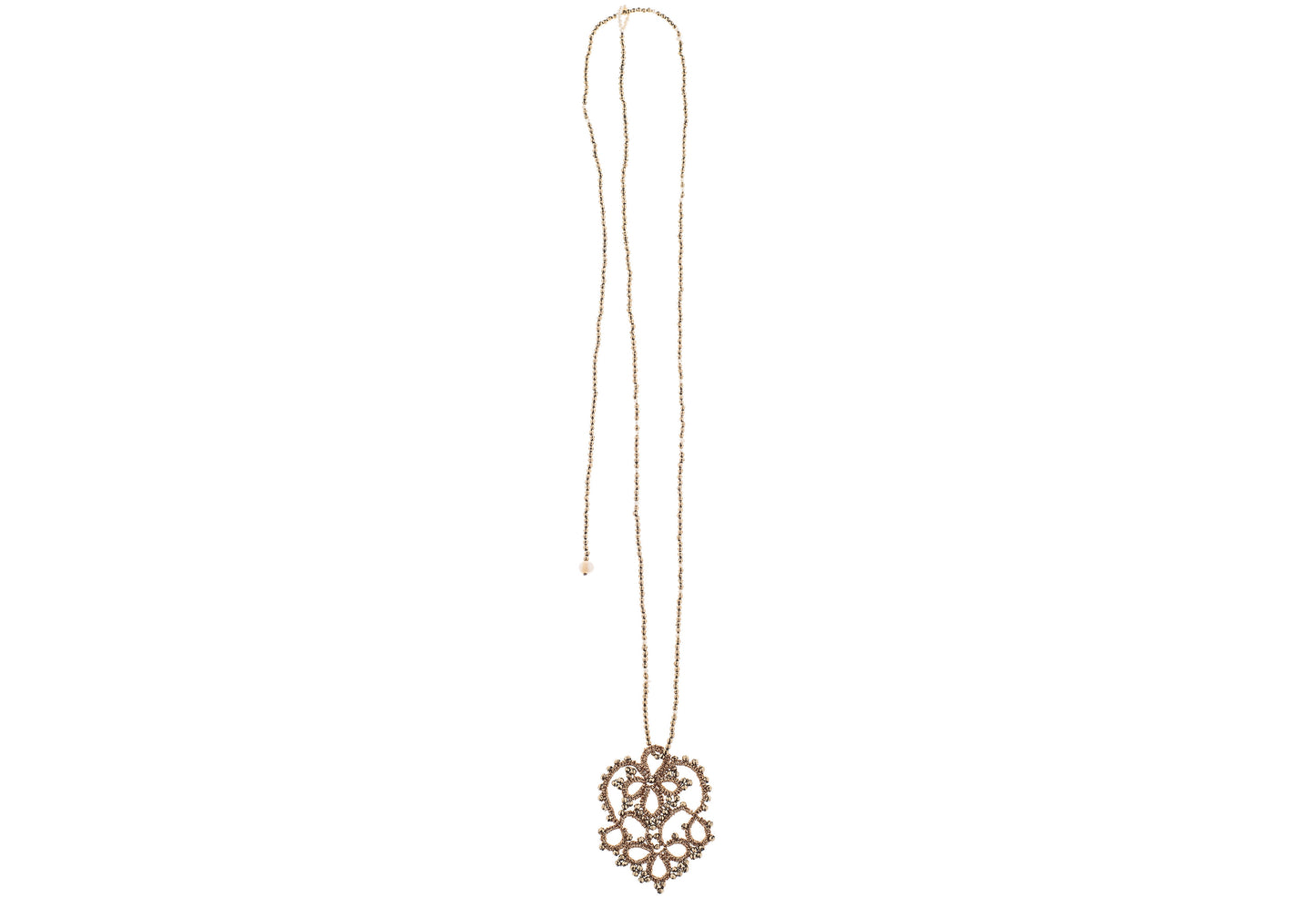 Lotus Heart lucky charm pendant, gold