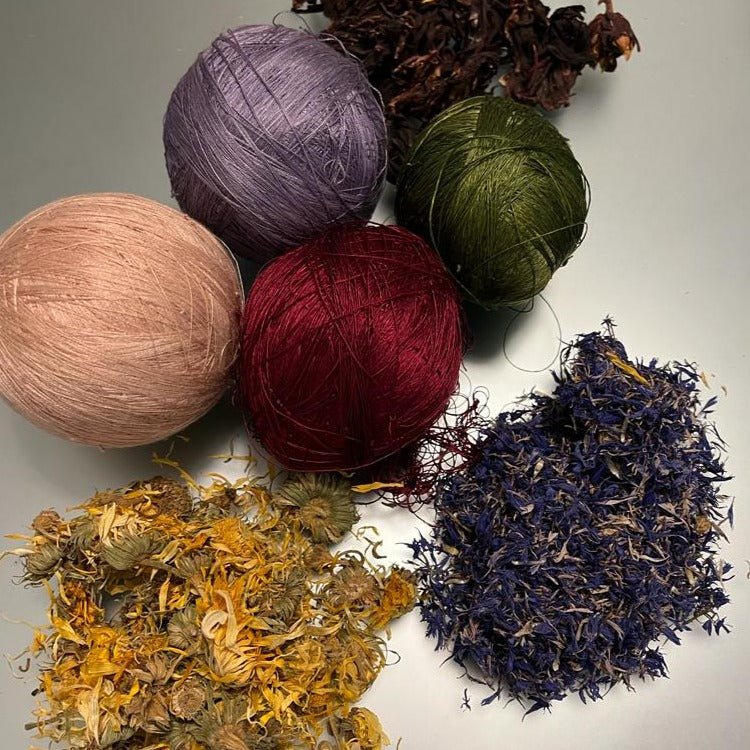 botanical dyed silk threads