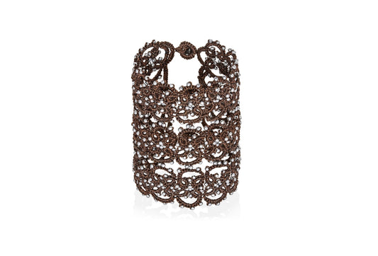 Contessina Lace JewelleryAnastasia lace bracelet, bronze silver