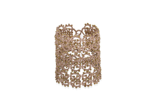 Contessina Lace JewelleryAnastasia lace bracelet, nude gold