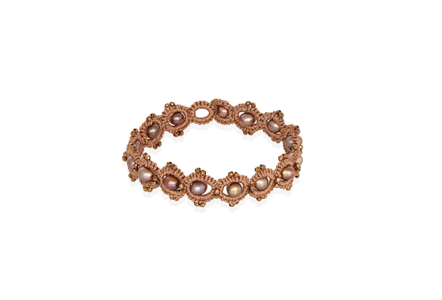 Contessina Lace JewelleryChic lace bracelet, ecaille bronze