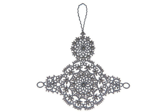 Contessina Lace JewelleryFeyrouz lace bracelet with ring, grey