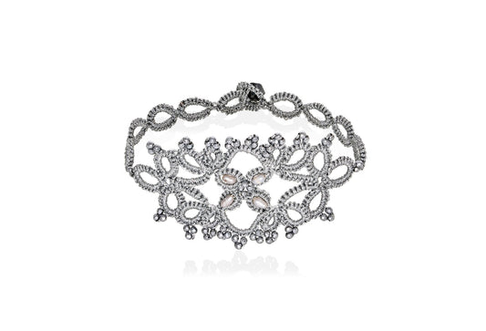 Contessina Lace JewelleryFiona lace bracelet, grey silver