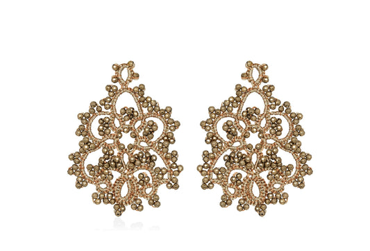 Contessina Lace JewelleryMelina lace earrings, gold