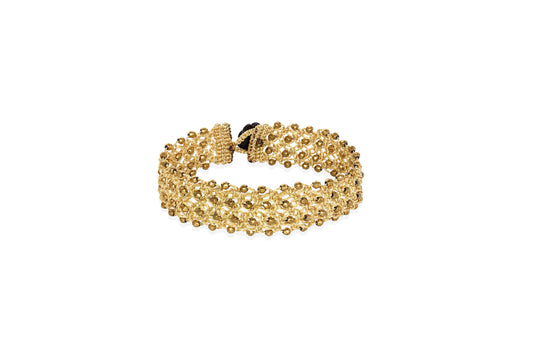 Fine lace bracelet, gold