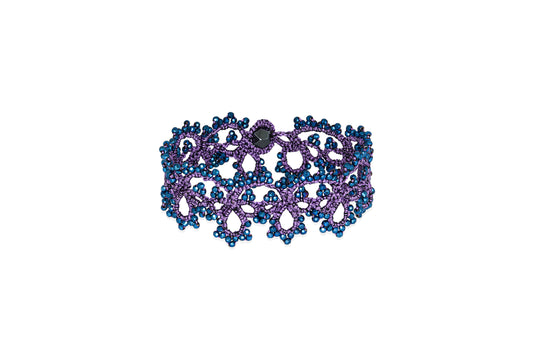 Amelia lace bracelet, purple blue